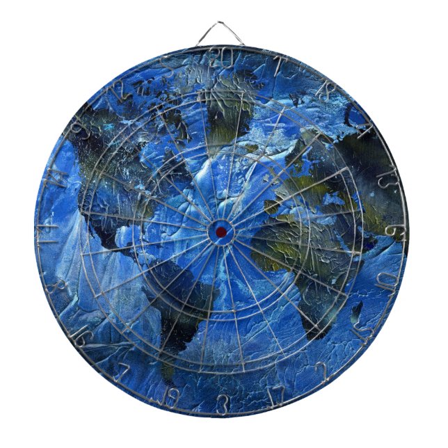 Cible De Fléchettes Carte bleue tourbillonnante du monde d'Arylic (Devant)