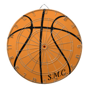 Cible De Fléchettes Carte de basketball moderne orange noire personnal