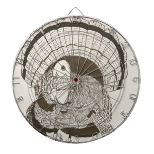 Cible De Fléchettes Carte graphique Turquie Sepia