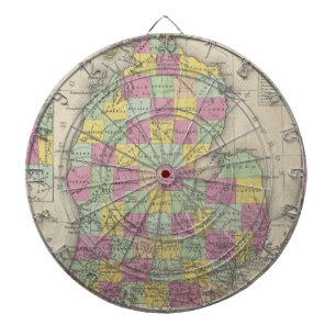 Cible De Fléchettes Carte vintage du Michigan (1853)