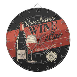 Cible De Fléchettes Cave à vin personnalisée Bouteille Salle de dég