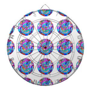 Cible De Fléchettes cercles d'amour super hippie