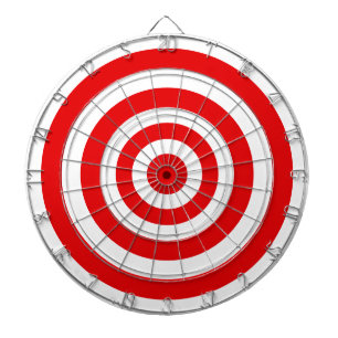 Cible De Fléchettes Cercles dans un tableau de fléchettes rouge et bla