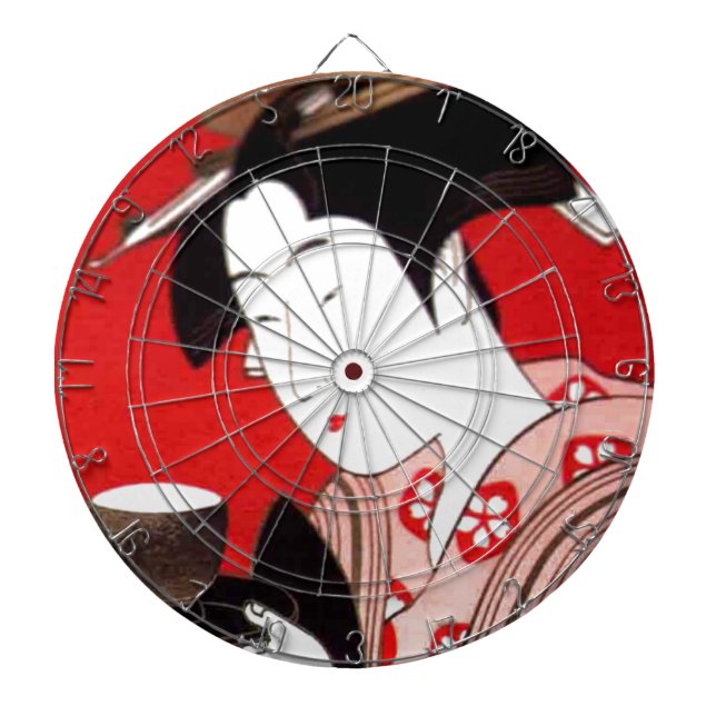 Cible De Fléchettes Cérémonie japonaise du thé de dame Art Imprimer (Devant)