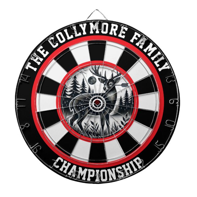 Cible De Fléchettes Cerf avec Antlers à Bullseye (Devant)