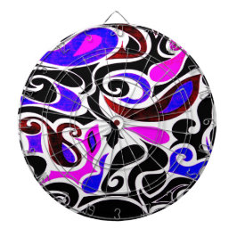 Cible De Fléchettes Changer la couleur Wacky Retro Swirl