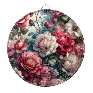 Cible De Fléchettes Charme floral de la rose intemporelle