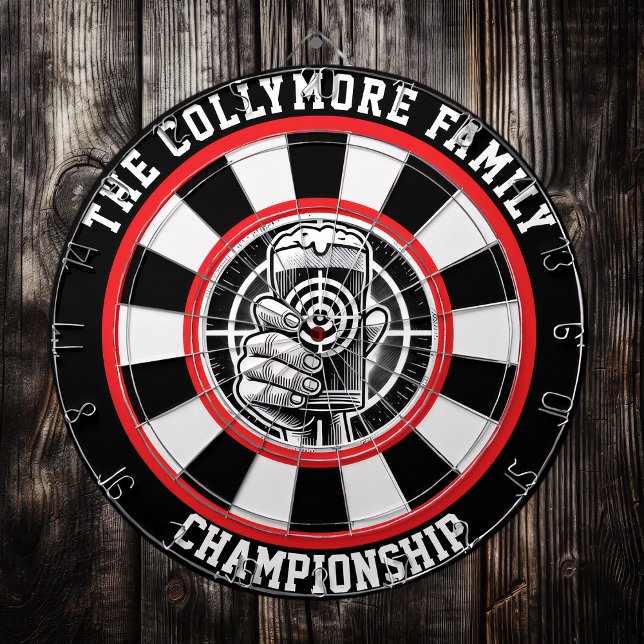 Cible De Fléchettes Chasse Lodge Beer Glass Art (Créateur téléchargé)