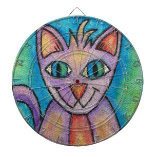 Cible De Fléchettes Chat Chaton Rose Violet
