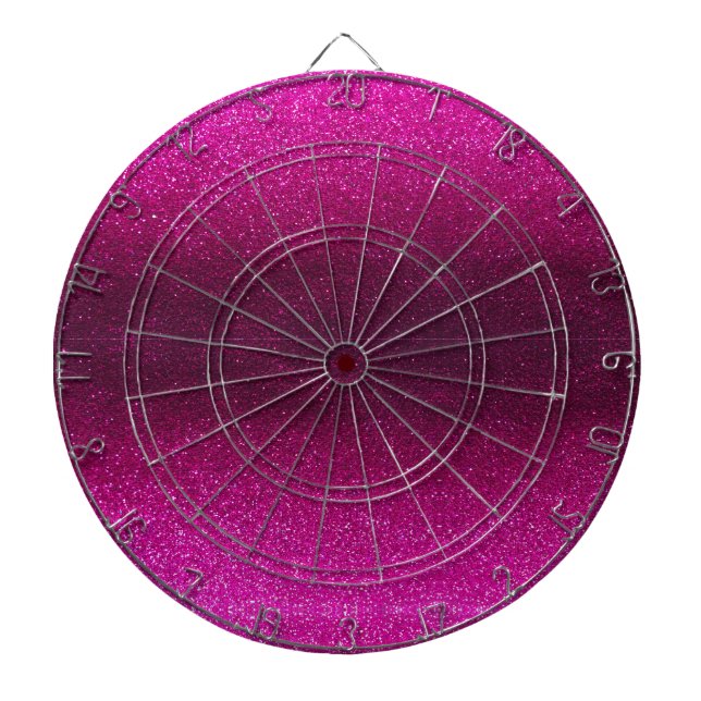 Cible De Fléchettes Chaud rose noir Parties scintillant Ombre élégant  (Devant)