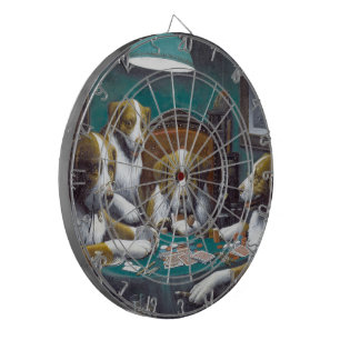 Cible De Fléchettes Chiens jouant au poker Cassius Marcellus Coolidge 