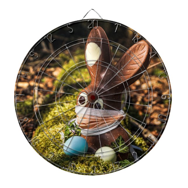 Cible De Fléchettes Chocolat Corona Bunny de Pâques (Devant)