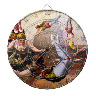 CIBLE DE FLÉCHETTES CIRCUS DARTBOARD - SALLE DE JEUX - JEUX - CADEAUX