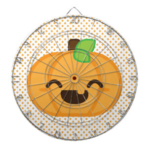 Cible de flechettes Citrouille Kawaii Jack-o'-lant