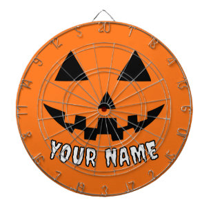 Cible De Fléchettes Citrouille orange personnalisé Halloween Votre Nom