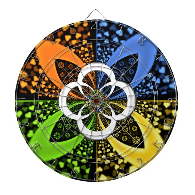 Cible De Fléchettes Coeurs Iridescente Polka sans soudure Point Art Ab (Devant)