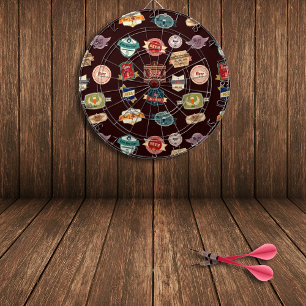 Cible De Fléchettes Collage du Étiquette de bière vintage