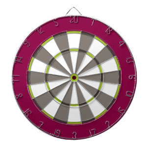 Cible de flechettes colorée dans le gris vert