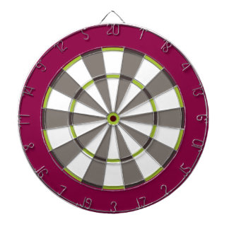 Cible de flechettes colorée dans le gris vert