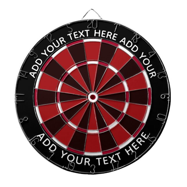 Cible De Fléchettes Colorful Dart Board Black and Red / Customizable (Devant)