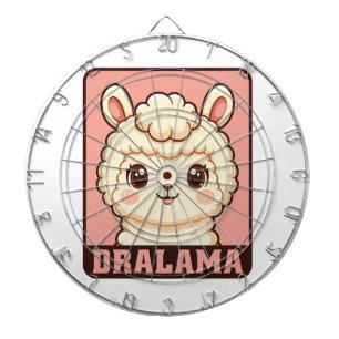 Cible De Fléchettes Conception d'illustration de lama mignon