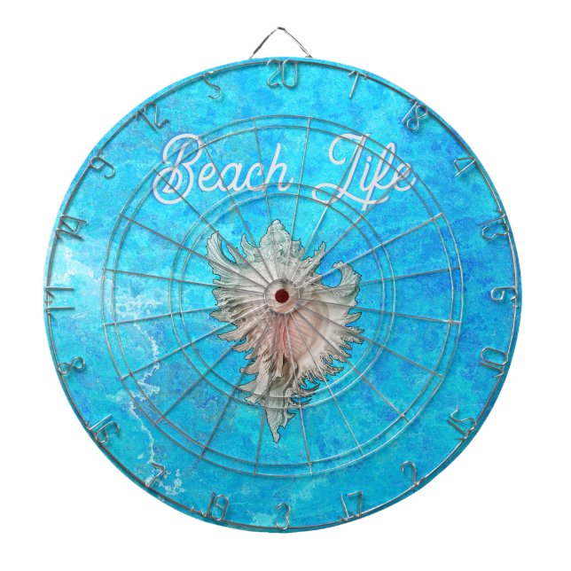 Cible De Fléchettes Conch Shell "Beach Life" (Devant)