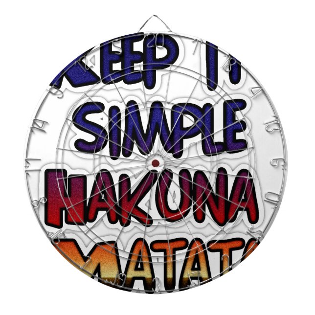 Cible De Fléchettes Conserver Simple Hakuna Matata Art Print (Devant)