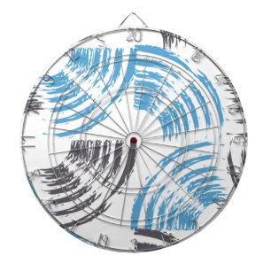 Cible De Fléchettes Cool, moderne, bleu abstrait tendance