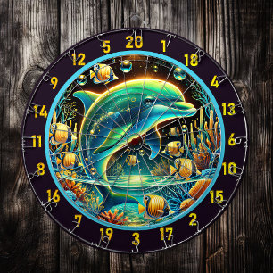 Cible De Fléchettes Coral Cove Dolphin Dartboard Adventure