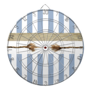 Cible de fléchettes corde rayée bleue et blanche 