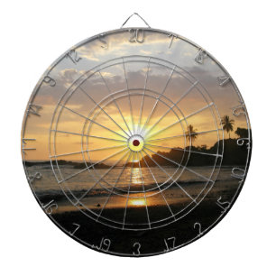 Cible De Fléchettes Coucher du soleil tropical