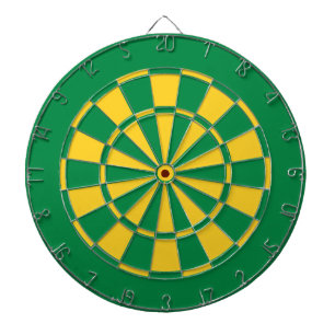Cible De Fléchettes Couleurs de l'équipe verte et or Tableau de bord e