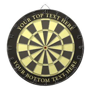 Cible De Fléchettes Couleurs jaunes Tableau de bord avec texte personn