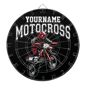Cible De Fléchettes Course Motocross Dirt Bike Rider personnalisée 