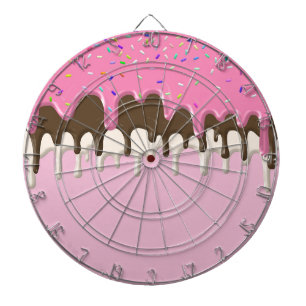 Cible De Fléchettes Crème glacée rosée gelée gouttes gouttes