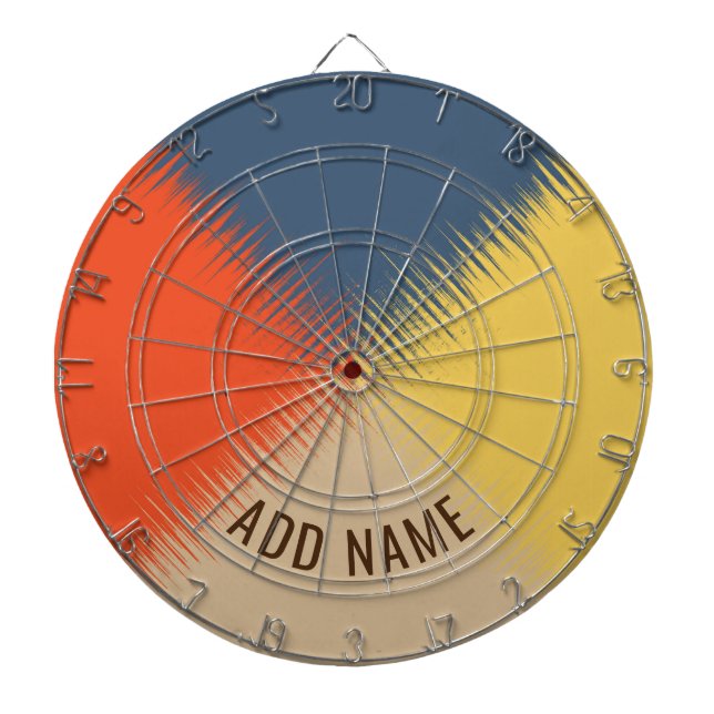 Cible De Fléchettes Crème rouge jaune bleu - Personnalisable (Devant)