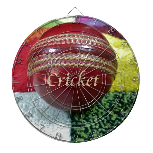 Cible De Fléchettes Cricket : Red Hard Ball Art Print (Devant)