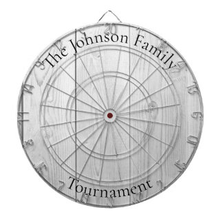 Cible De Fléchettes Custom Family Name Rustic Wood Look Dartboard