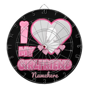 Cible De Fléchettes Custom I Love My Girlfriend - Ajouter photo et nom