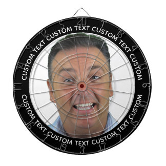 Cible De Fléchettes Custom Photo Dartboard & Text - BLACK Surround