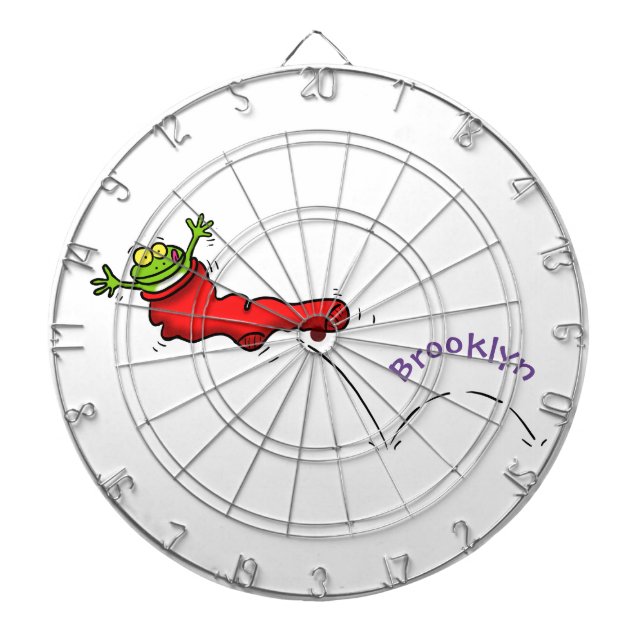 Cible De Fléchettes Cute grenouille dans une chaussette rouge saut de  (Devant)