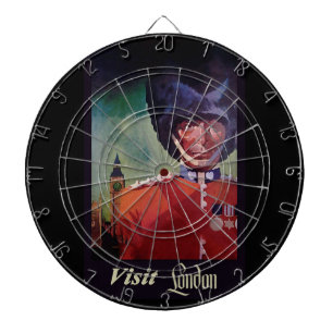 Cible de flechettes d'affiches de Londres