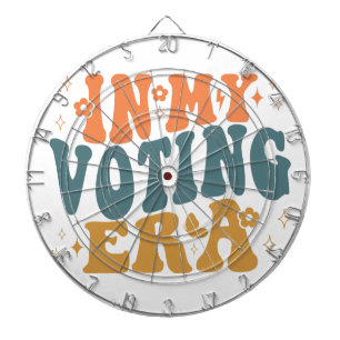 Cible De Fléchettes Dans Mon Ère De Vote Retro Wavy