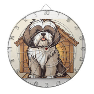 Cible de fléchettes de dessin animé de Shih Tzu mi