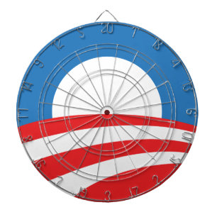 Cible de flechettes de logo d'Obama