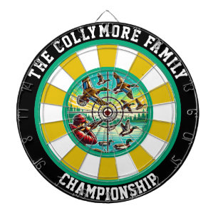 Cible De Fléchettes Décor de canards volants ciblés en gras