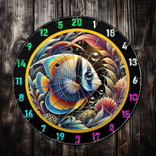 Cible De Fléchettes Décor de la partie en carton doré Betta