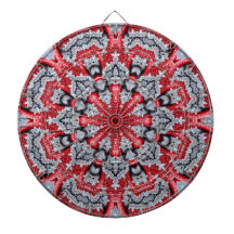 Cible de fléchettes décorative rouge