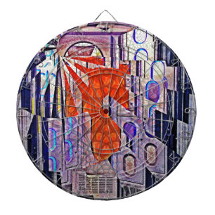 Cible De Fléchettes Demain's Way Aujourd'hui Retro Future Art