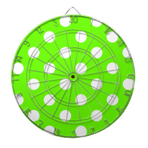 Cible De Fléchettes Design à ongles pois vert citron pour le ressort